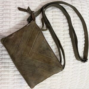 BNWOT Latico Olive Leather Crossbody Bag